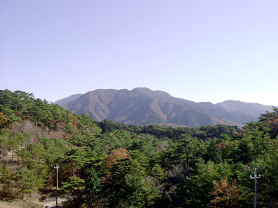 山が見える